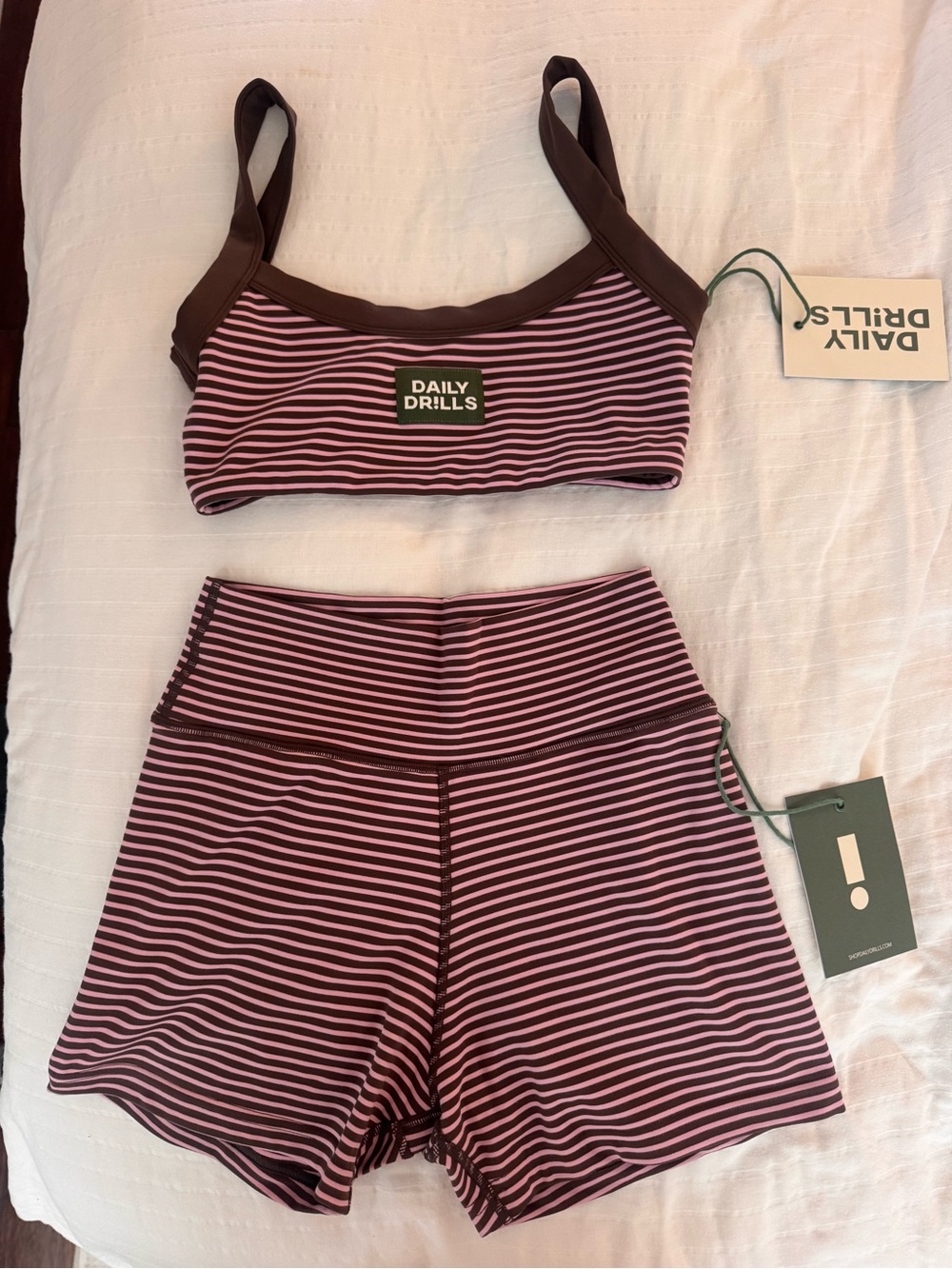 Daily Drills Play! Shortie Shorts and Everyday Bra Set - Taffy and Mocha